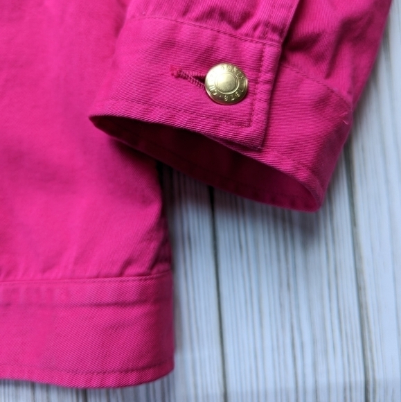 Lisa Left Eye Lopez Custom Cotton Button Down Jacket in Fuschia & Gold Sz Sm NWT - Picture 10 of 11
